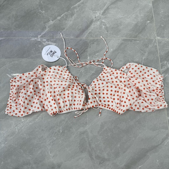 Women’s Princess Polly Pippa White / Red Halter Cold Shoulder Crop Top Size 10 - Picture 5 of 16